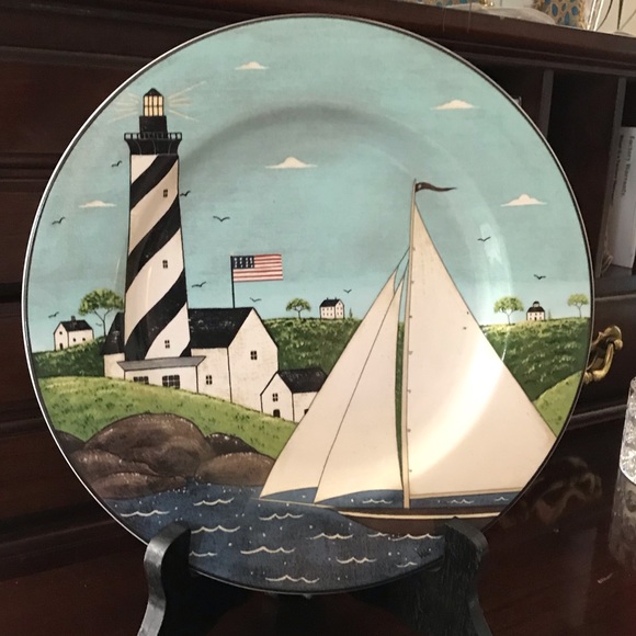 Warren Kimble Sakura Coastal Breeze 8” Plate - Picture 2 of 4